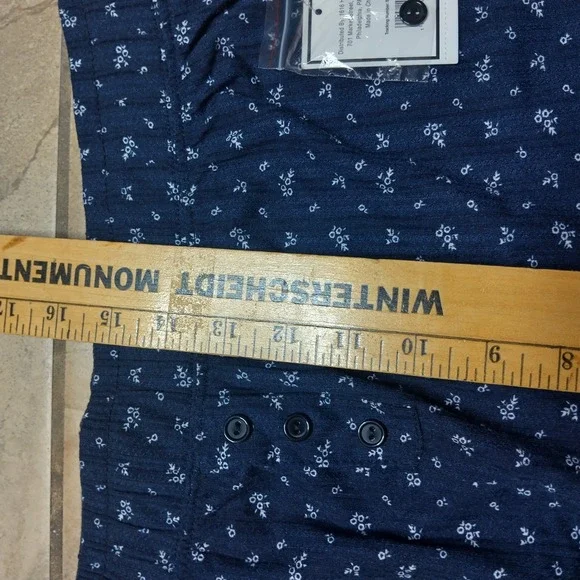 Pointelle Short Womens M Blue Floral Pajama Lounge Shorts Stretch Elastic Waist - Picture 3 of 5